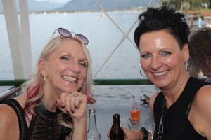 Hard Rock Chiemsee<br />Boneshaker, Black Purple, Deers on Lake<br />MS Edeltraud, Hafen Prien / Stock<br />05.07.2024